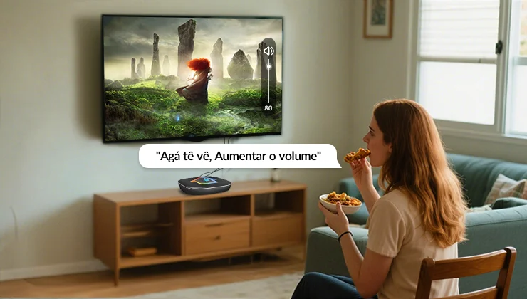 Controle de voz de longo alcance